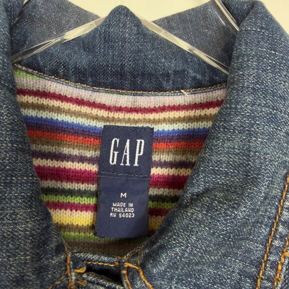 Gap Jean Jacket Blue Women’s Size M - Picture 3 of 16